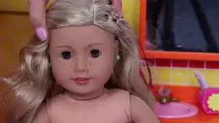 Baby Doll Bathroom   Play AG Doll morning routine, bedroom, bathroom in the dollhouse   YouTube