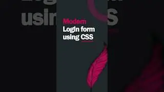 Modern Login form using html and css_for full code comment "link" #html5 #css3 #js #ui #uxdesign