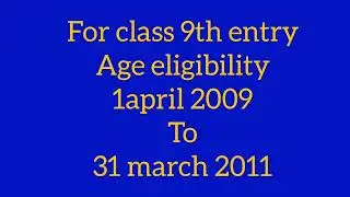 2023-24 sainik school entry age eligibility