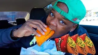 TACO BELL MUKBANG • DORITOS LOCO TACOS + NACHO BELL GRANDE!