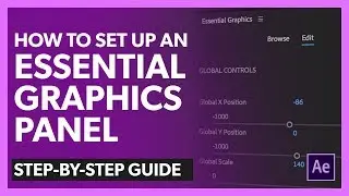 How to Set Up an Essential Graphics Panel Step by Step Guide- After Effects 15.0.1