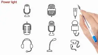 how to draw microphone