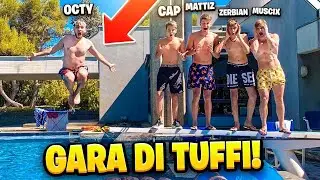 GARA DI TUFFI IN PISCINA CON MATTIZ, ZERBI, OCTY, GIGI, KAZUOSAN, MUSCIX! 😂 Villa degli YouTubers