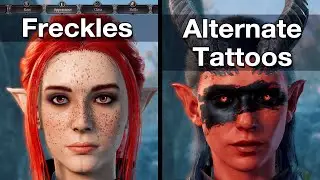 Alternate Tattoos and Freckles Mod - Baldur's Gate 3