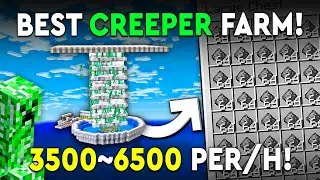 Minecraft Creeper Farm Tutorial - NEW DESIGN - 3500~6500 P/H! 1.20.6