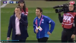 Brad Scott clash with David King North Melbourne Kangaroos