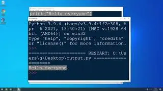 ⌨Outputting text on screen and creating variables with Python⌨