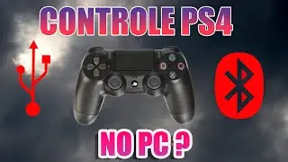 Como jogar qualquer jogo com controle do PS4 no PC | com fio e sem fio !