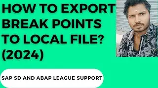 How to export break points/watch points to local file?