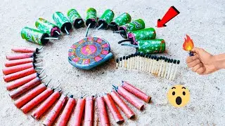 Matchstick Chain Reaction Domino Vs Diwali Crackers Amazing Experiment😱