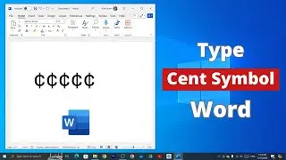 How to Type Cent Symbol on Microsoft Word