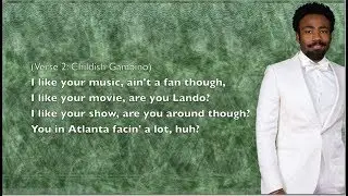Childish Gambino - Pre-Grammy's Freestyle - Lyrics