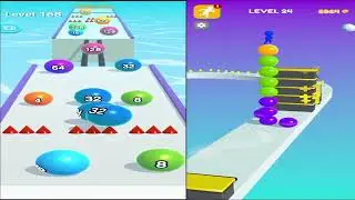 Copy of 🟡 💚 Ball Run 2048 Vs Stack Rider New Big Update All Levels Gameplay Walkthrough