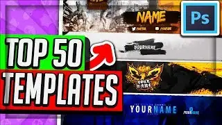 ⭐️[TOP 50] YouTube Banner Template Photoshop|YouTube Banner Template Download|Banner Template PSD