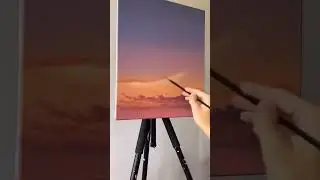 Learn the art of blending and layering acrylics with this Little Palm Trees Acrylic Painting 🌴