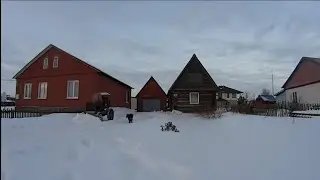 Чистка снега на мини-тракторе своими руками! Установка цепей на колеса!