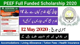 Fully Funded PEEF Scholarship 2020 | PEEF International Scholarship for Pakistani Students