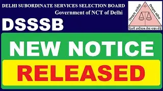 DSSSB New Notice Released | Subham Sen