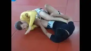 Half guard far heel sweep to ankle lock series