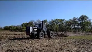 Т-150 на подготовке почвы под посев пшеницы!