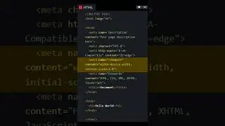 use of Meta Tag HTML #shorts