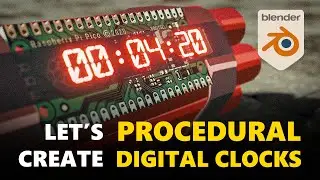 Make a Working Digital Clock in Blender (Geometry Nodes Tutorial)