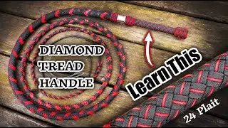 How To Braid A Diamond Tread Pattern For Your Bullwhip Handle - A Tutorial