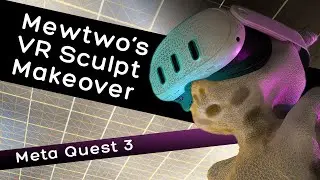 Mewtwo VR sculpting challenge with Shapelab Lite on Meta Quest 3, to Cinema 4D, to Unreal Engine