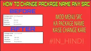HOW TO CHANGE PACKAGE NAME ANY MOD MENU SRC