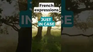 How to say JUST IN CASE in French #shorts