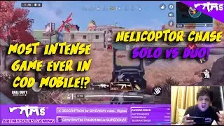 HELICOPTER CHASE & MOST INTENSE SOLO VS DUO in Call Of Duty Mobile with ArtMySouls Gaming