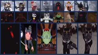 PIGGY APRP: CHAPTER 1 AND 2 ALL JUMPSCARES, TRAPS AND DEATHS (Game made by 