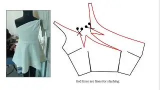 Dart Manipulations- Twisted one-shoulder bodice