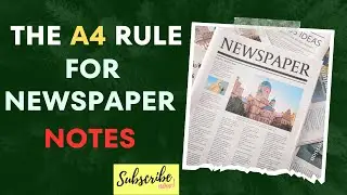 THE A4 RULE FOR NEWSPAPER NOTES||