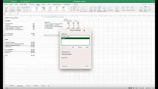 Excel Scenario Manager