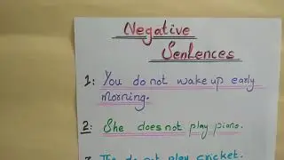 Negative sentences