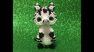 Амигуруми зебра из бисера
