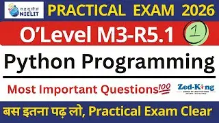 O Level Python Practical: Day 1 | Jan 2026 Exam mein yahi aayega! 🎯