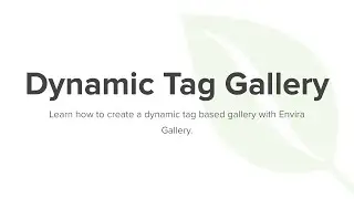 Display a Tag Based Dynamic Gallery