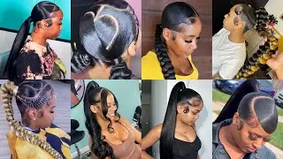 New & Latest | Sleek Ponytail Hairstyles For Black Women 2023 | Cute