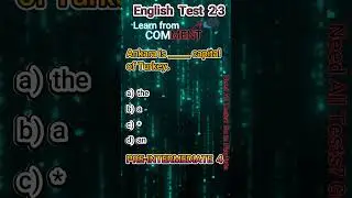 English Pre-Intermediate 4 Test 23      