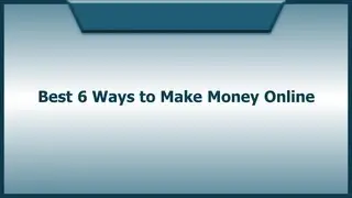 Best 6 Ways to Make Money Online
