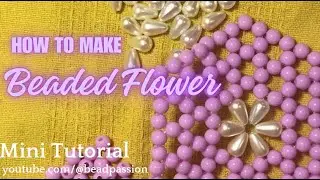 Mini DIY Beading Tutorial: How to Design Flower Pattern with Beads #1