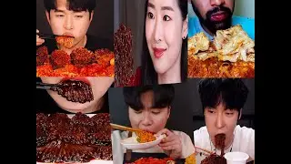 MUKBANGERS VS SPICY FOOD ASMR COMPILATION