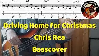 Chris Rea Driving home for Christmas. Bass Cover Tabs Score Chords Transcription
