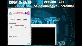 Arduino - C# Windows Forms - Via Serial - Tutorial 4: C# Envia Saída Analógica - LED PWM - ScrollBar