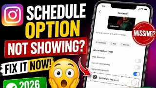 How to fix schedule option not showing on Instagram