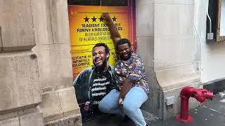 Jaquel Spivey Sees His Photo On A Broadway Theatre For The First Time