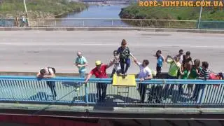 ROPE JUMPING в Украине. Арочный мост Запорожье