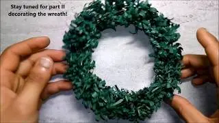 Let's make an awesome small DIY (Do it yourself) Christmas Wreath with recycled papers PART 1
